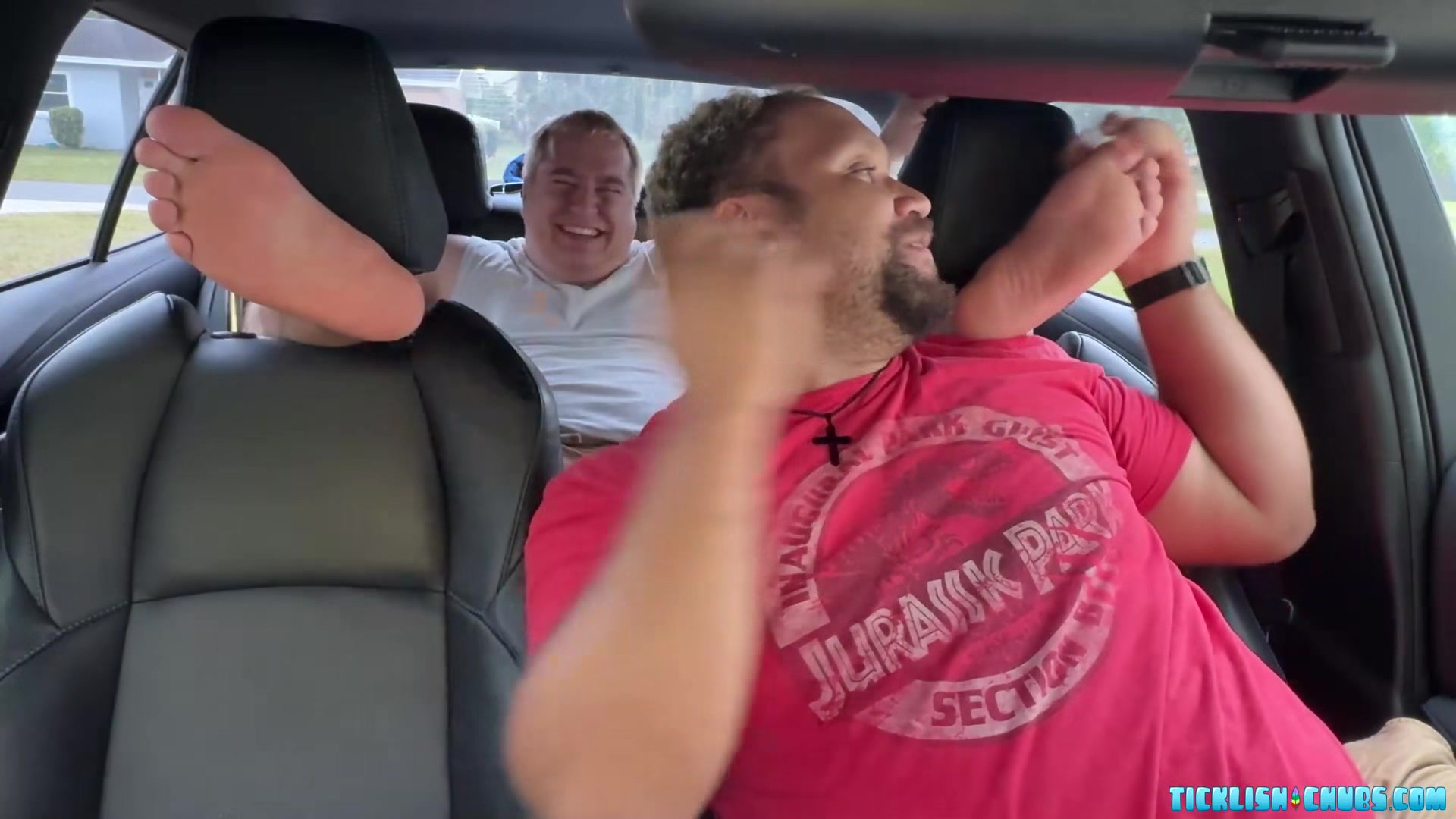 Chub Matt is so happy Devon sniffs his feet for a brief minute