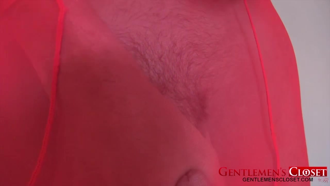 Jared Michaels Shows His Hard Dick Under Orange Stockings