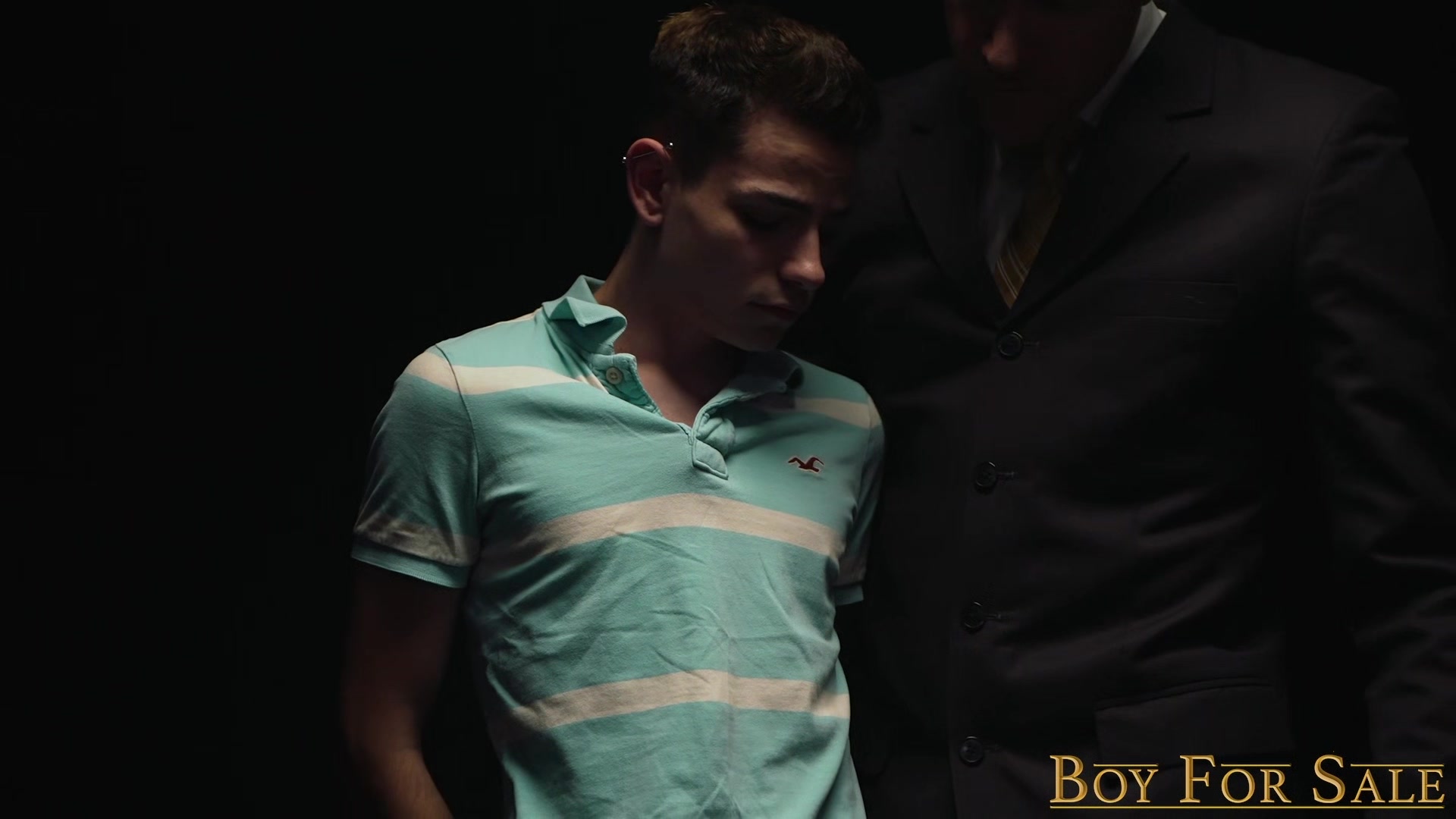 BoyForSale College twink Eli Bennet lets rich DILF use dildo in ass