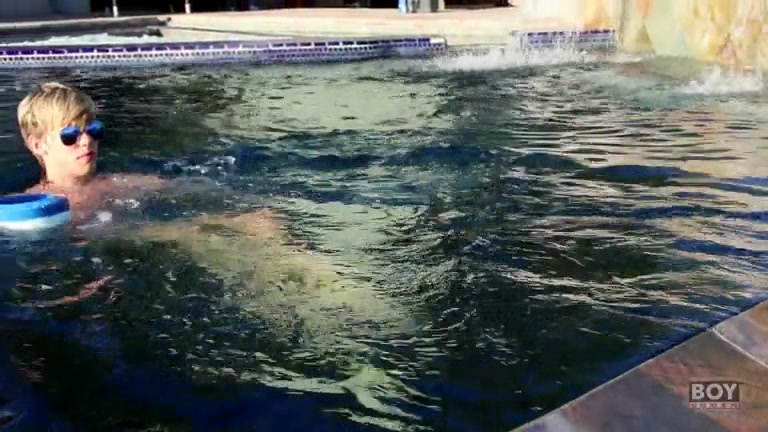 Tyler Thayer Enjoys Stroking His Massive Cock In The Pool