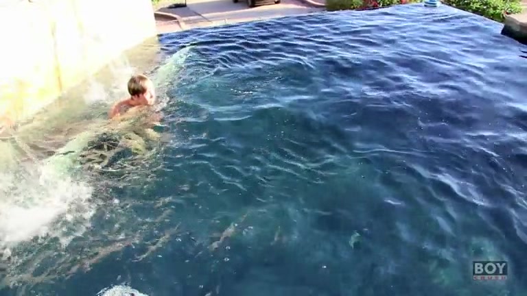 Tyler Thayer Enjoys Stroking His Massive Cock In The Pool