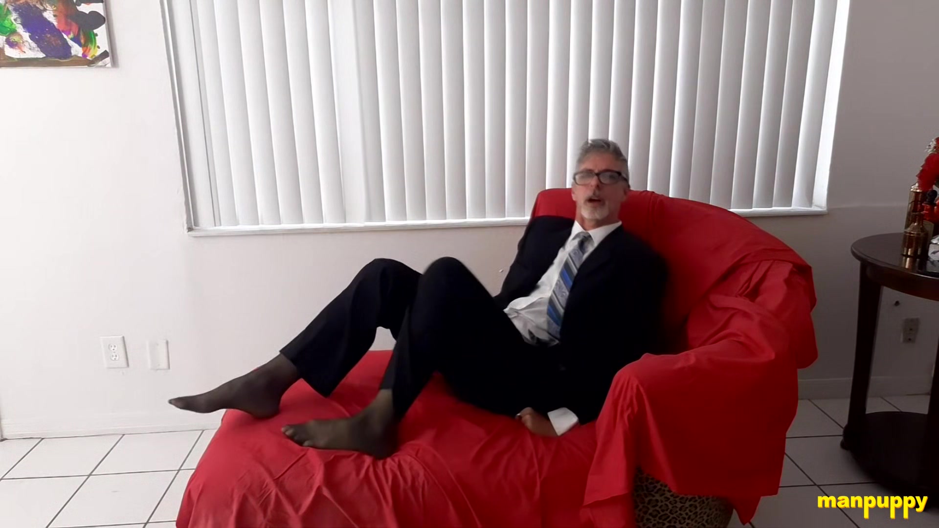 Richard Lennox Masturbates Cock With His Expensive Suit