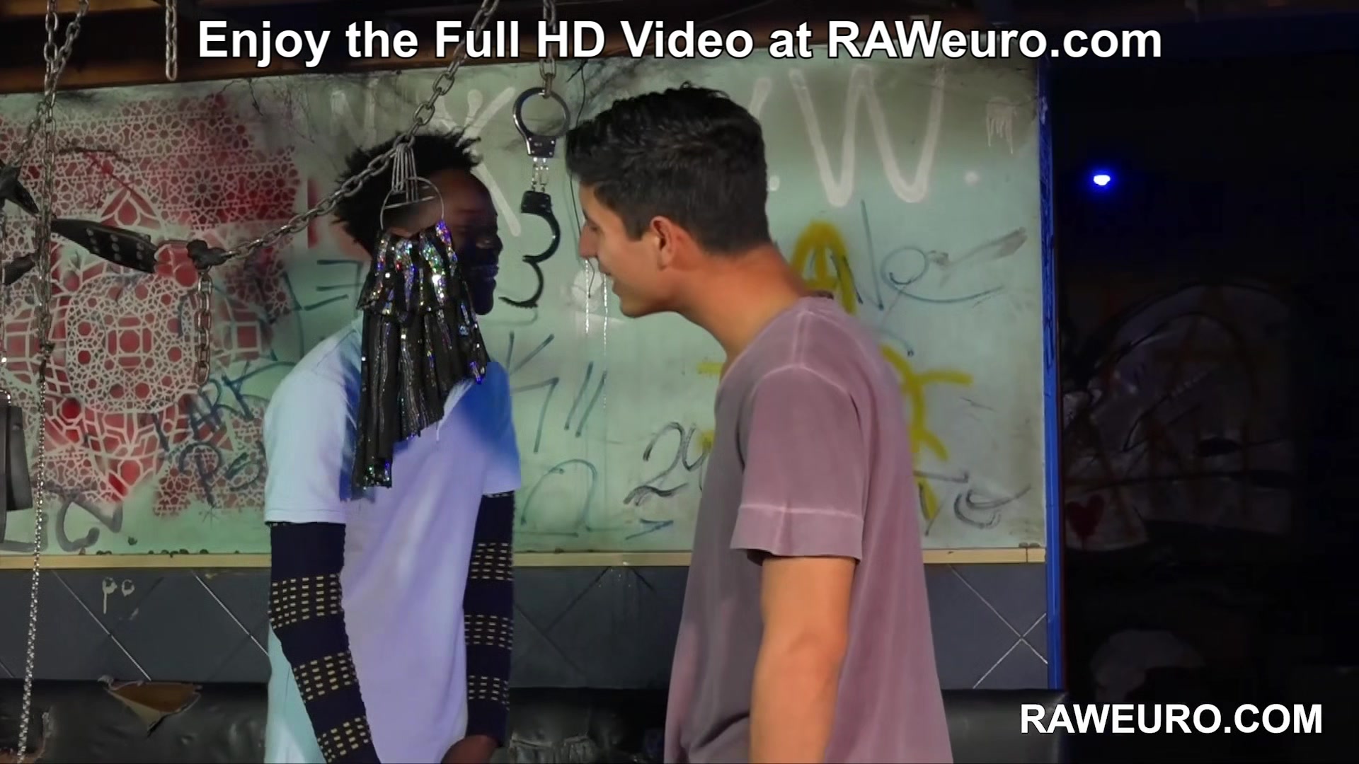 Fuck me with your Big Black Cock! Interracial Twink Couple Bareback Session for RAWeuro