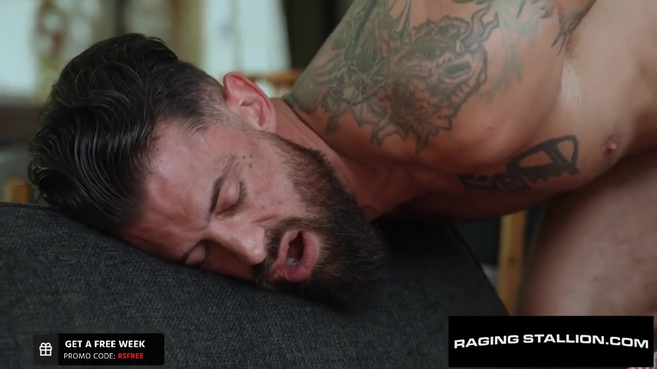 Hairy Rommie Caught Jerking, Flip Fucks Bearded Jock