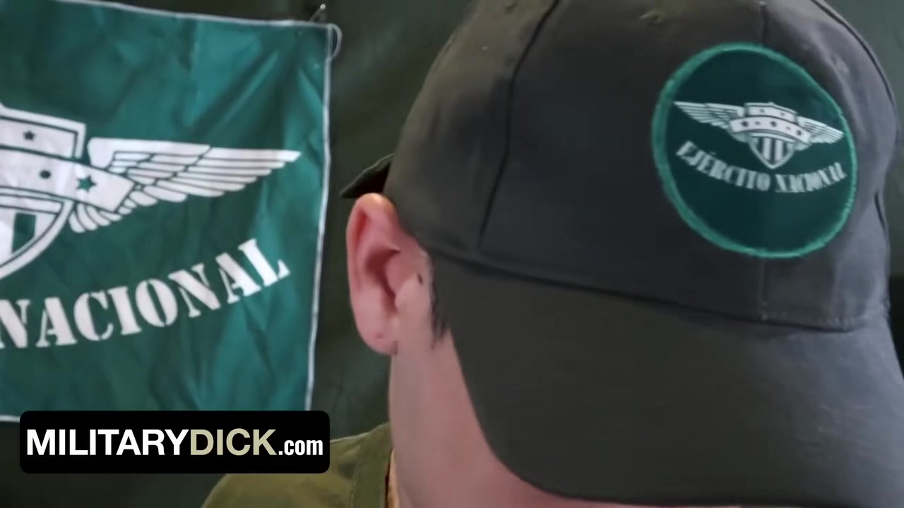 Latino Soldier Takes A Giant Dildo After Getting Caught