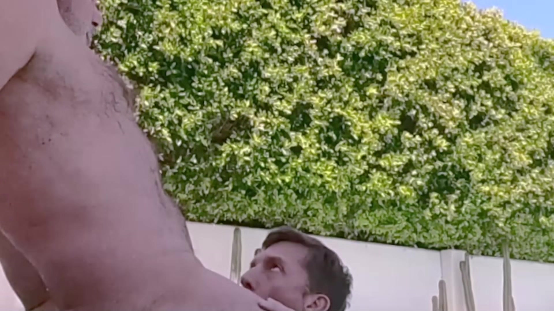 NASTYDADDY Gay Lovers Having Pool Side Hook Up