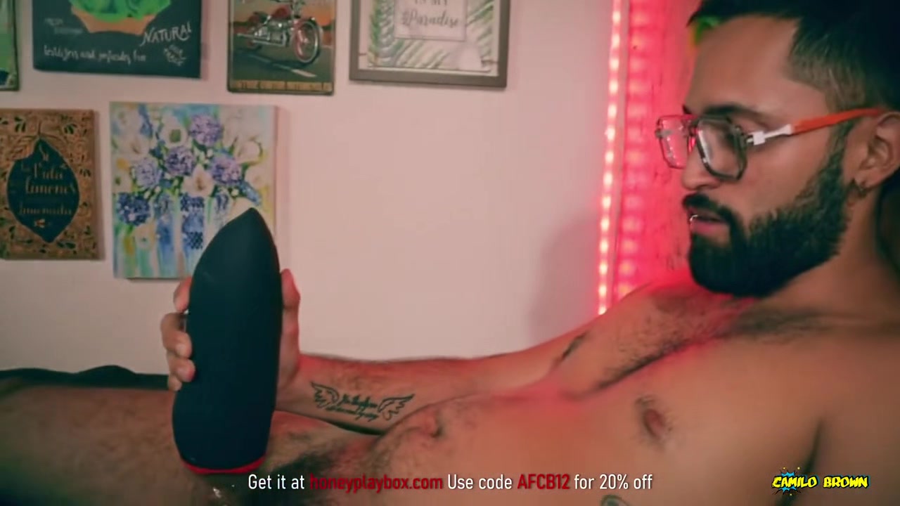 Big Cock Latino Camilo Brown Testing Honeyplaybox Dayo Vibrating, Heating And Clamping Masturbator