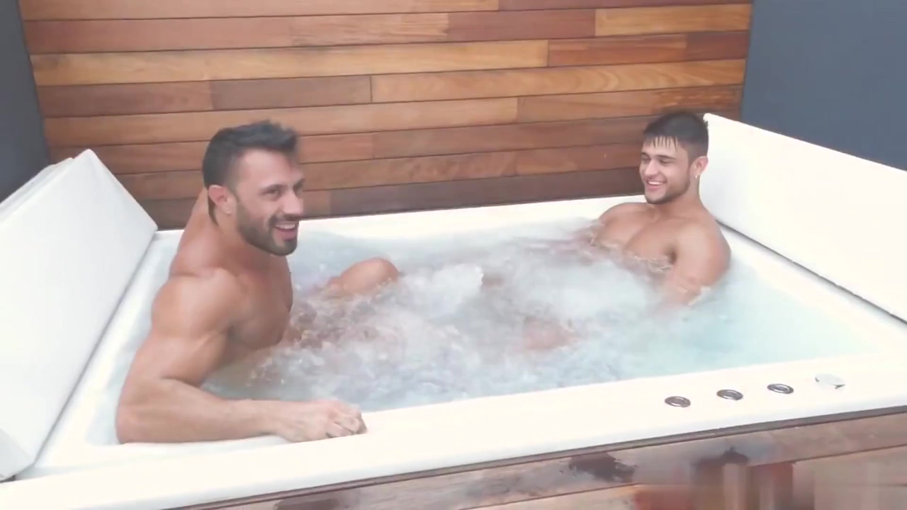 Four Muscle Hunk Bathroom Play