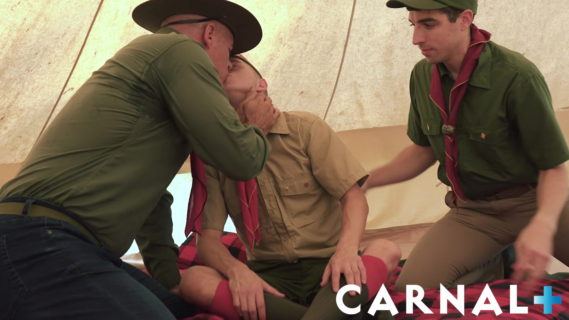 ScoutBoys Sexy scout Noah White is fucked hard by DILF and boyfriend