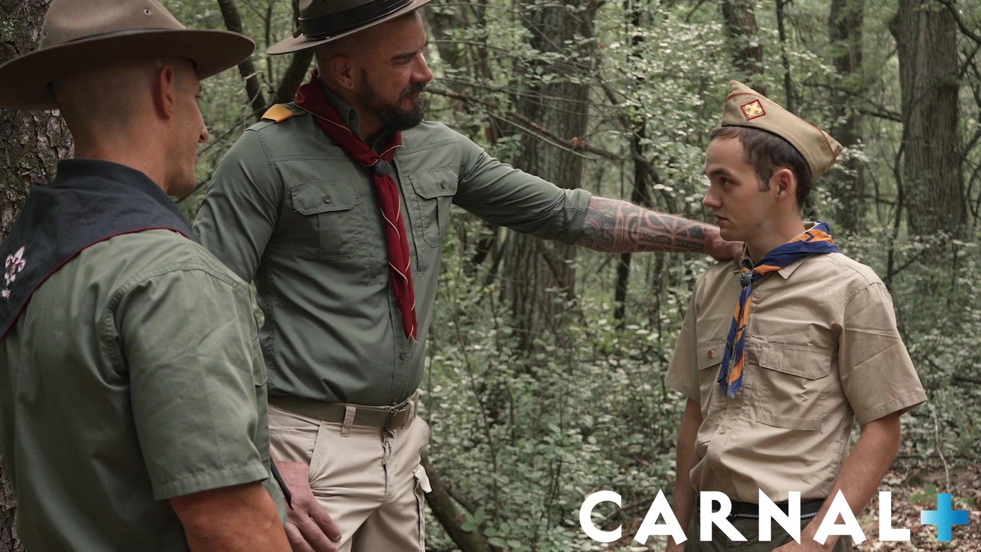 ScoutBoys Two DILFs teach Scout Marcus Rivers a lesson in discretion