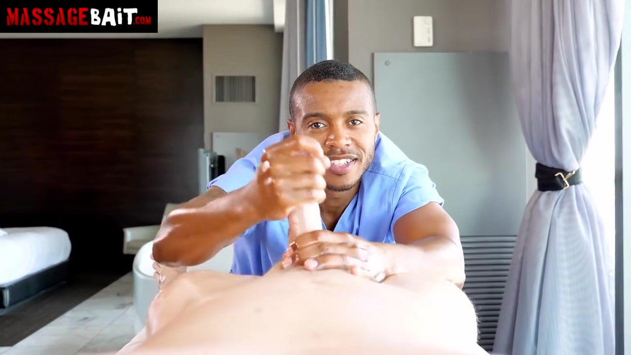 Black Masseur Uses His Asshole To Massage A Fat Dick