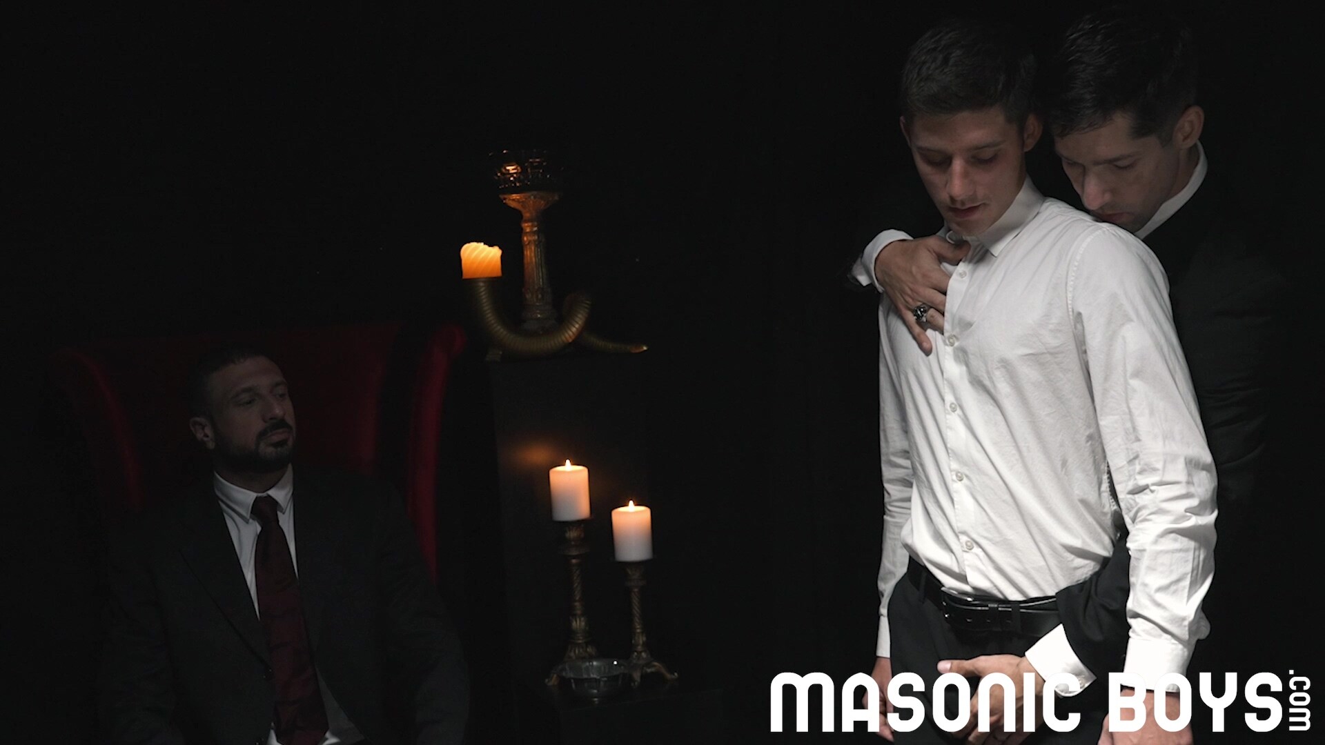 MasonicBoys Super cute twink Dex Devall is fucked raw by suited dude