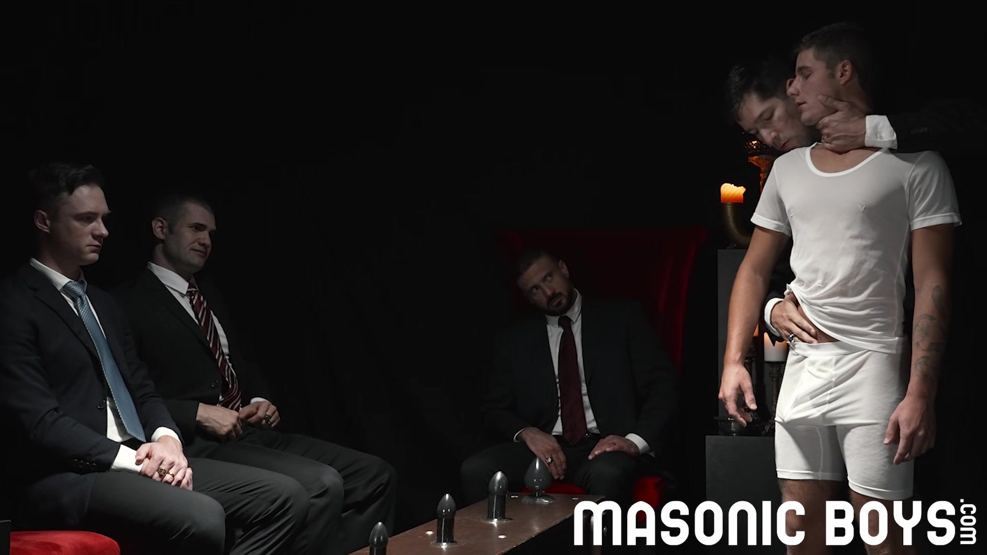 MasonicBoys Super cute twink Dex Devall is fucked raw by suited dude