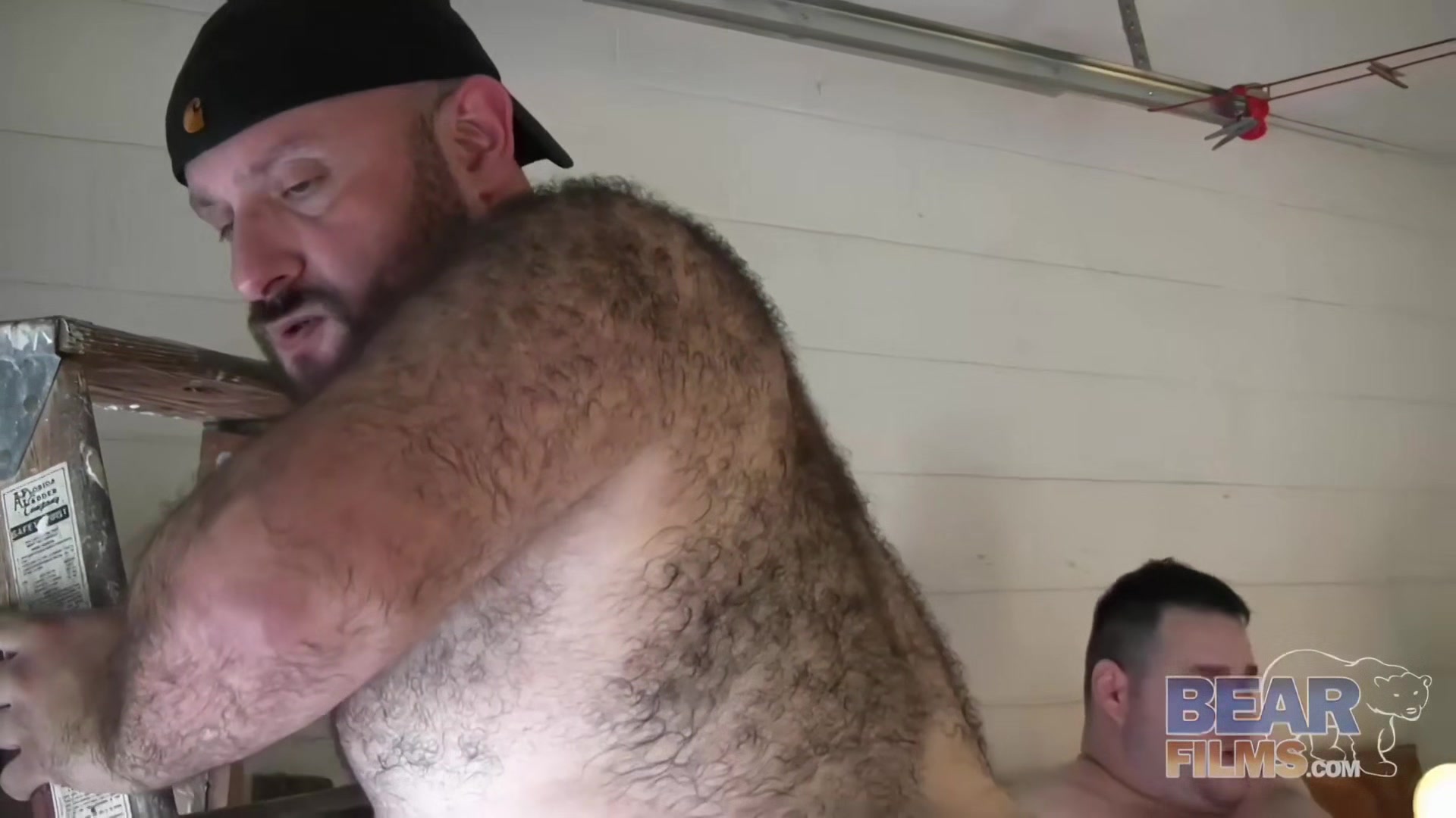 BEARFILMS Chubby Bear Andrew Mason Receives Orgy Sex