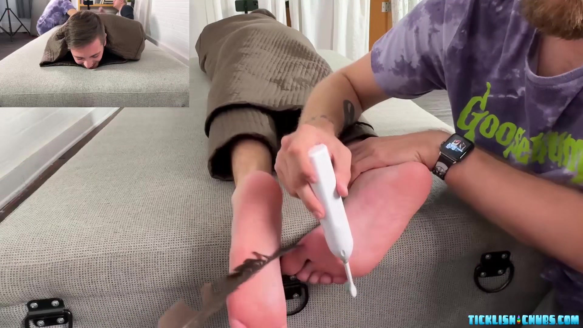 Dimitri Giggles And Enjoys Rough Tickles From Matt And Ryder