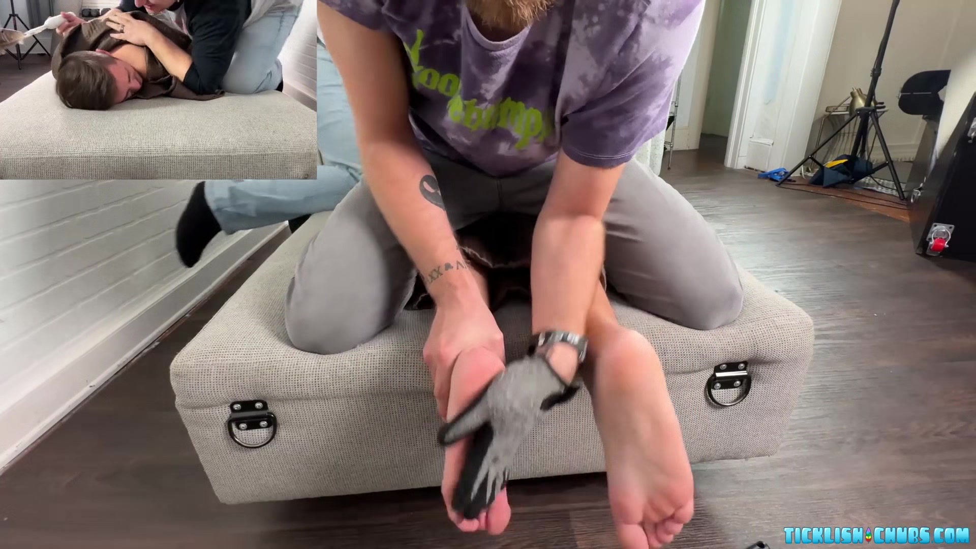 Dimitri Giggles And Enjoys Rough Tickles From Matt And Ryder