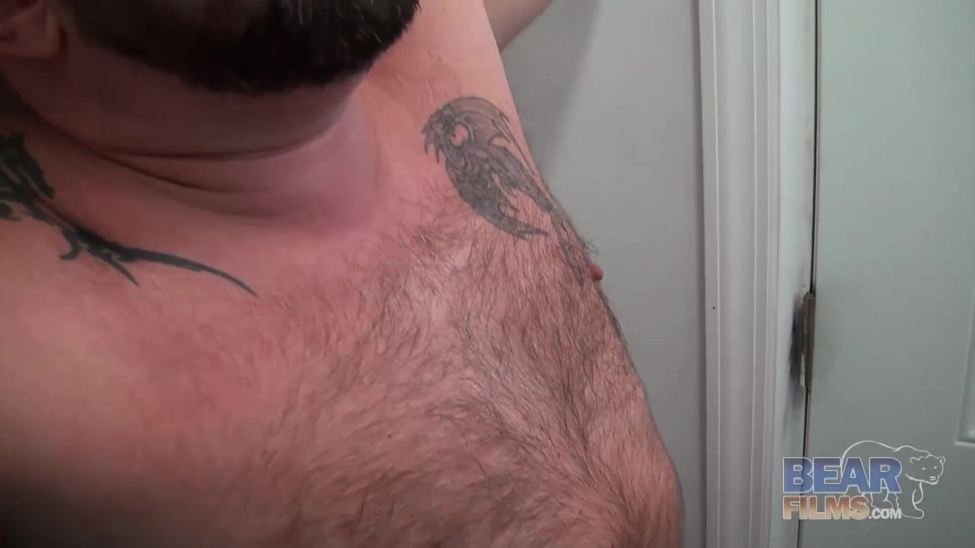 BEARFILMS Tattooed Marc Angelo Barebacked By Cooper Hill