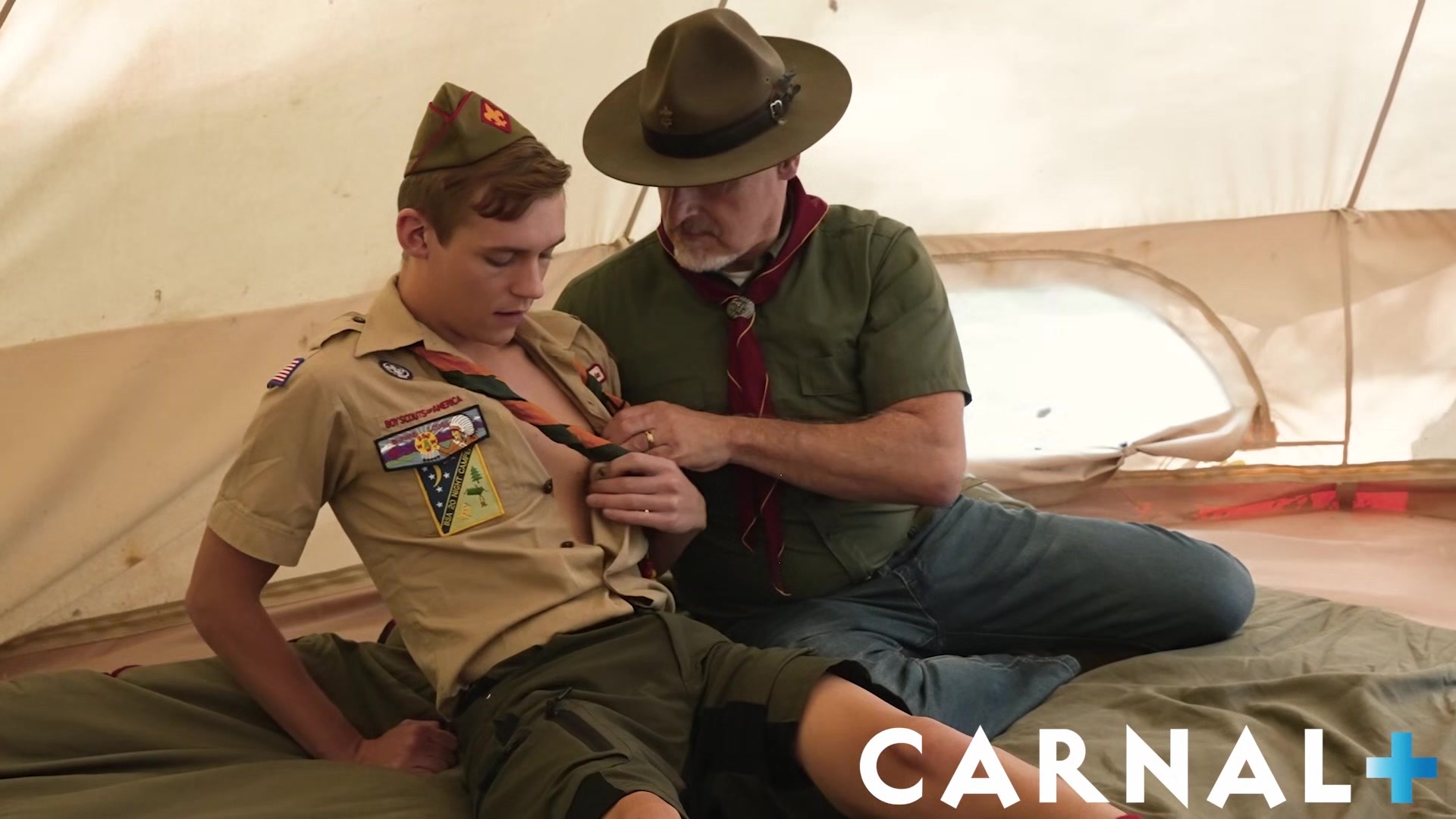 ScoutBoys Silver fox Scoutmaster Smith barebacks smooth innocent boy