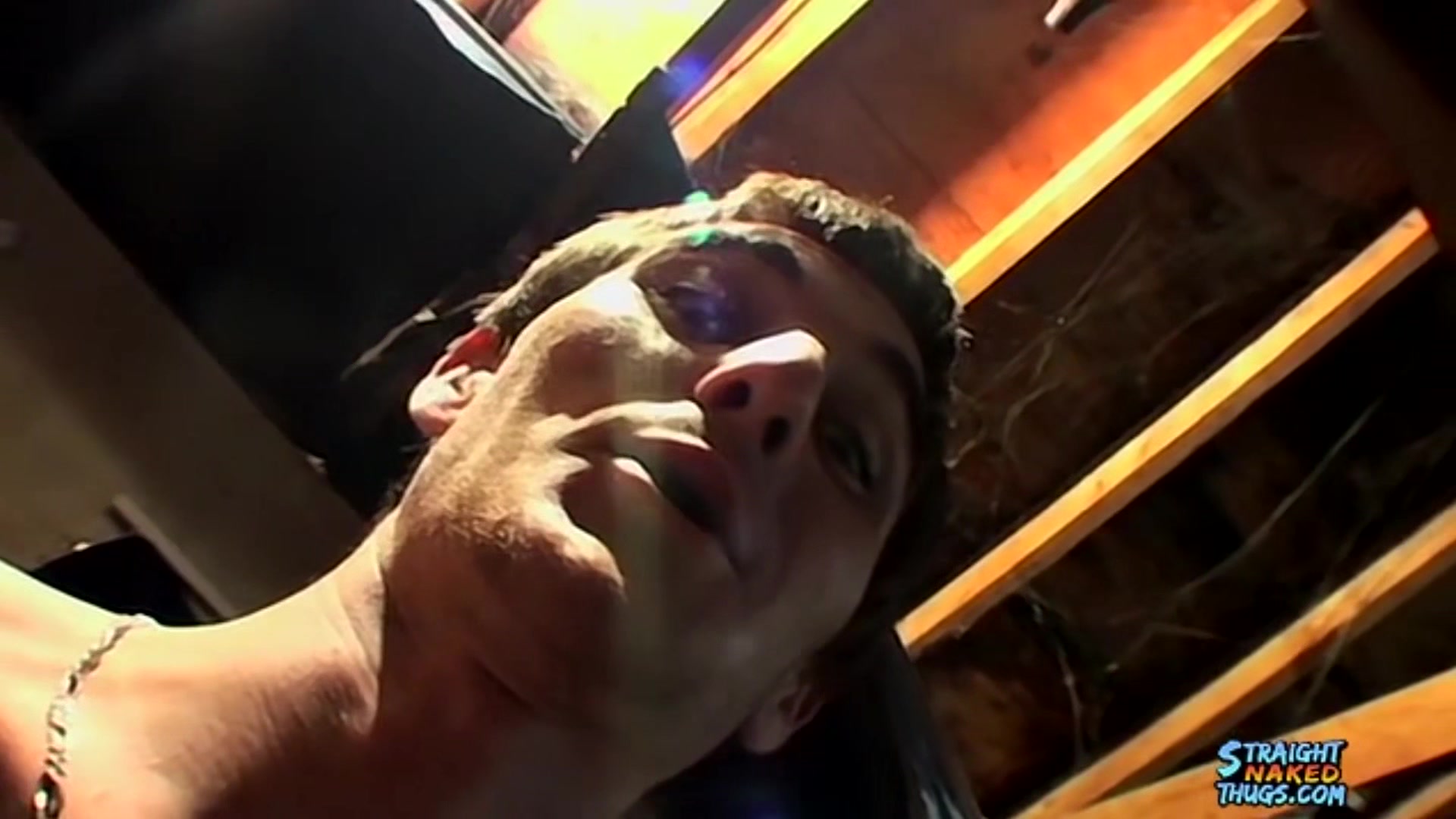 Straight Thug Dudes Hang Out For A Group Cock Stroking