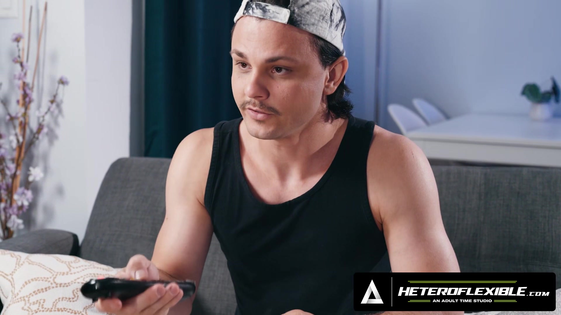 HETEROFLEXIBLE - Horny Jock Derek Kage Caught Babysitter Enzo Muller Watching Soft Porn