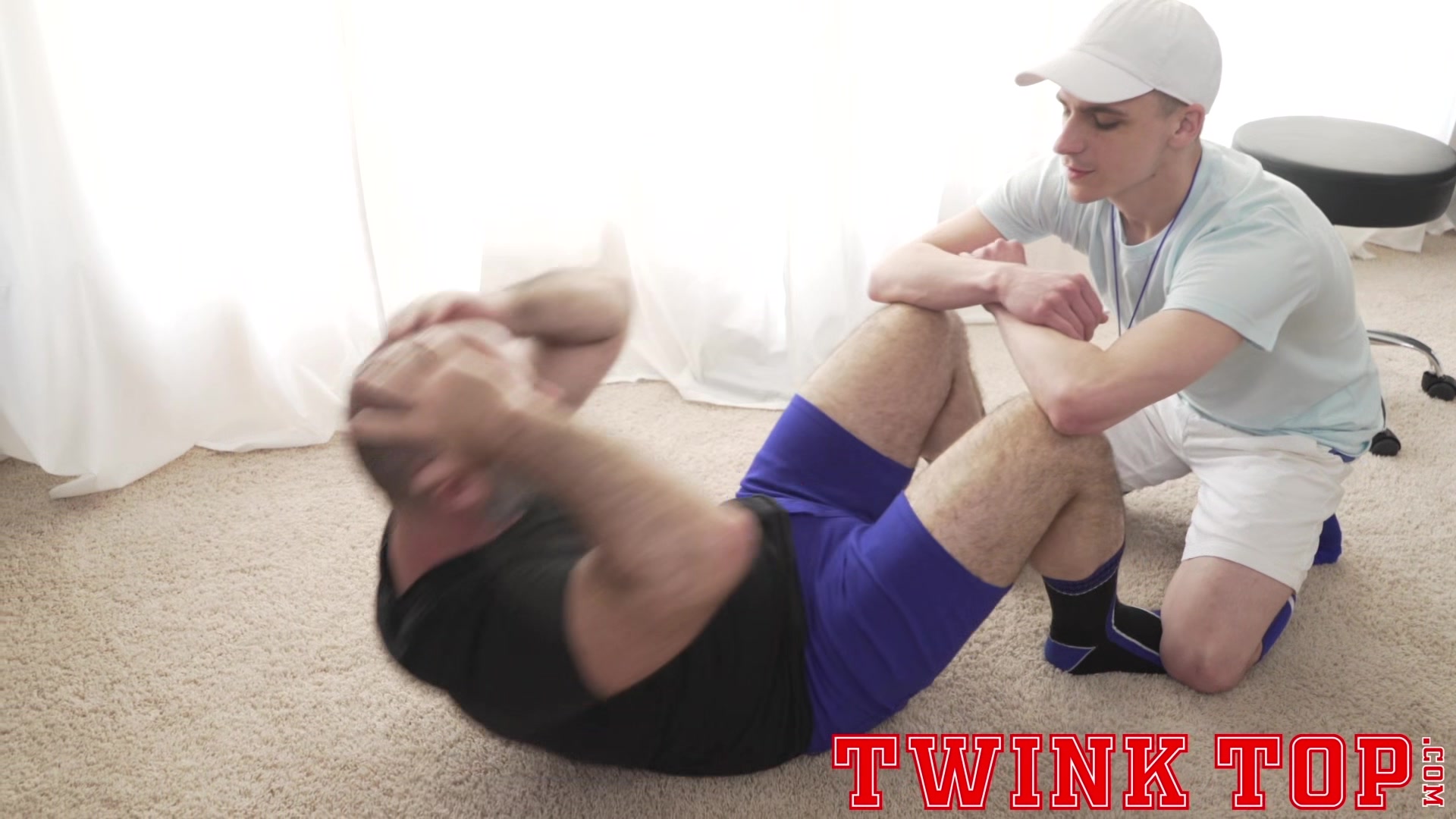 TwinkTop DILF Coach Angus Bishop bottoms to cute twink Marcus Ryan