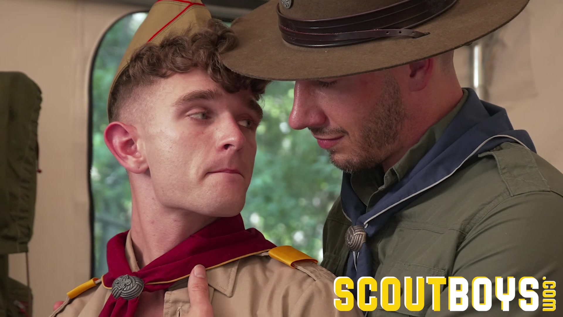 ScoutBoys Hung uniformed scoutmaster, Jordan Starr barebacks twink