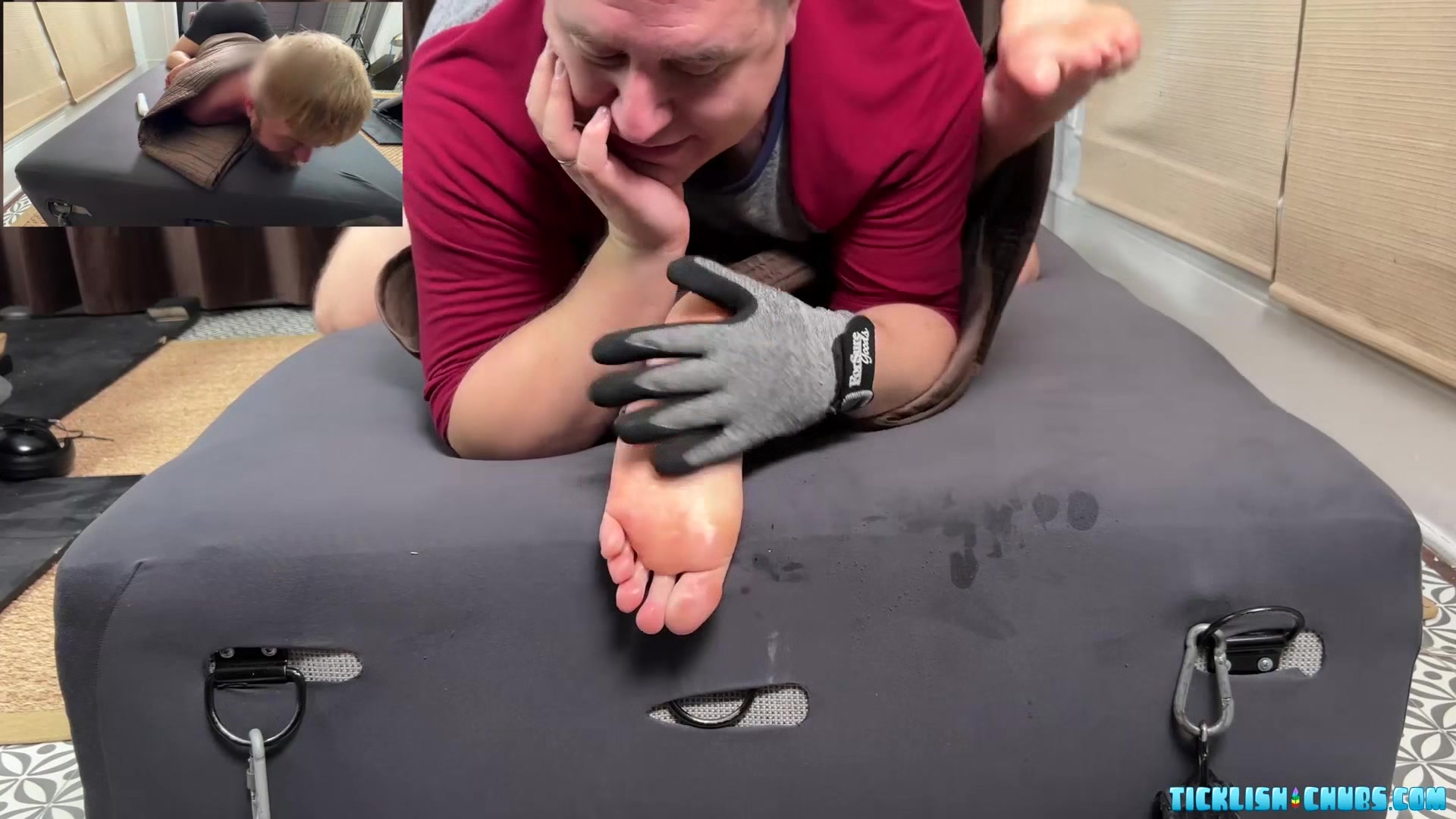 Blonde Bear Matt Tickles Every Inch Of Captain Sole O Body