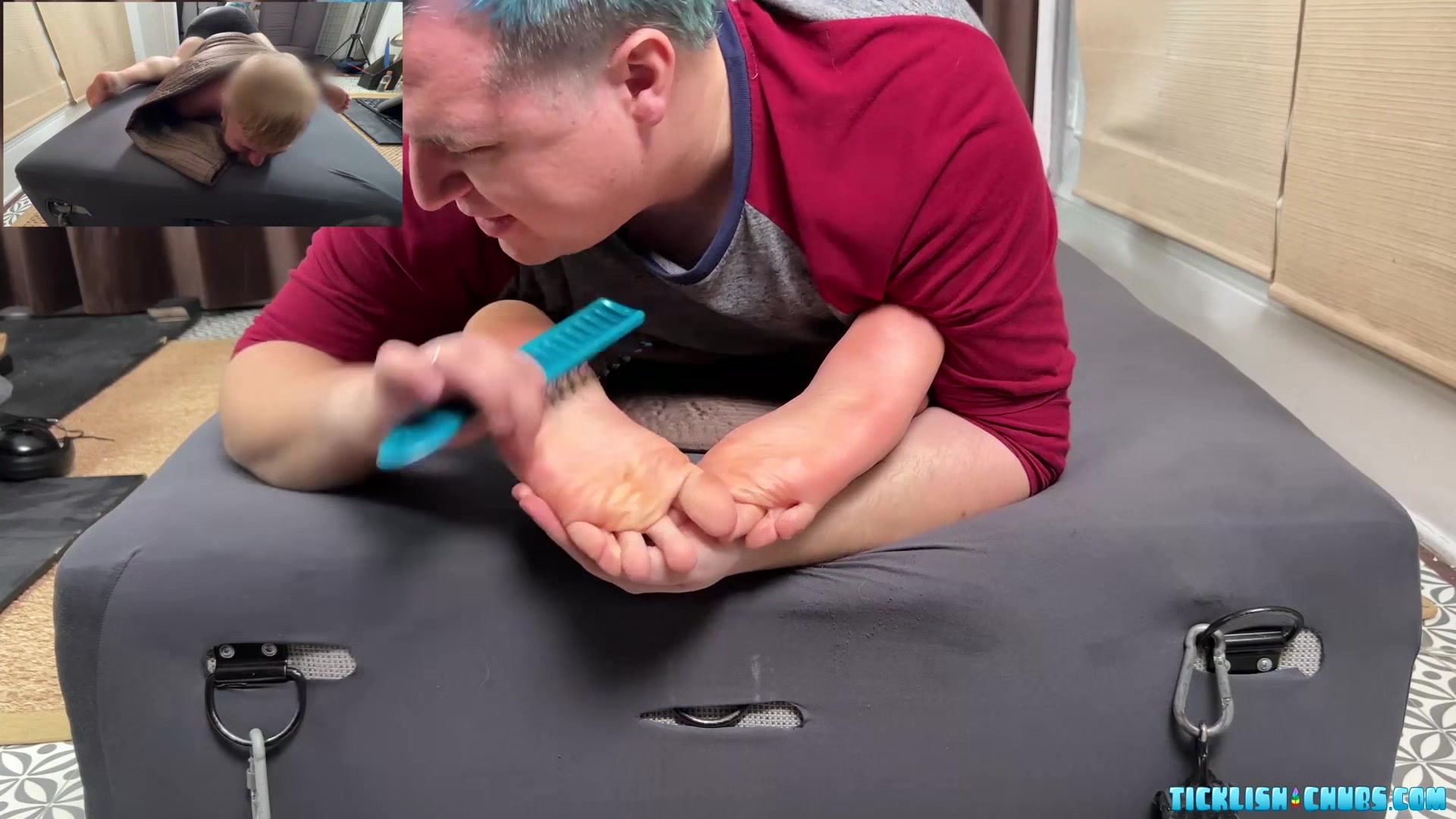 Blonde Bear Matt Tickles Every Inch Of Captain Sole O Body