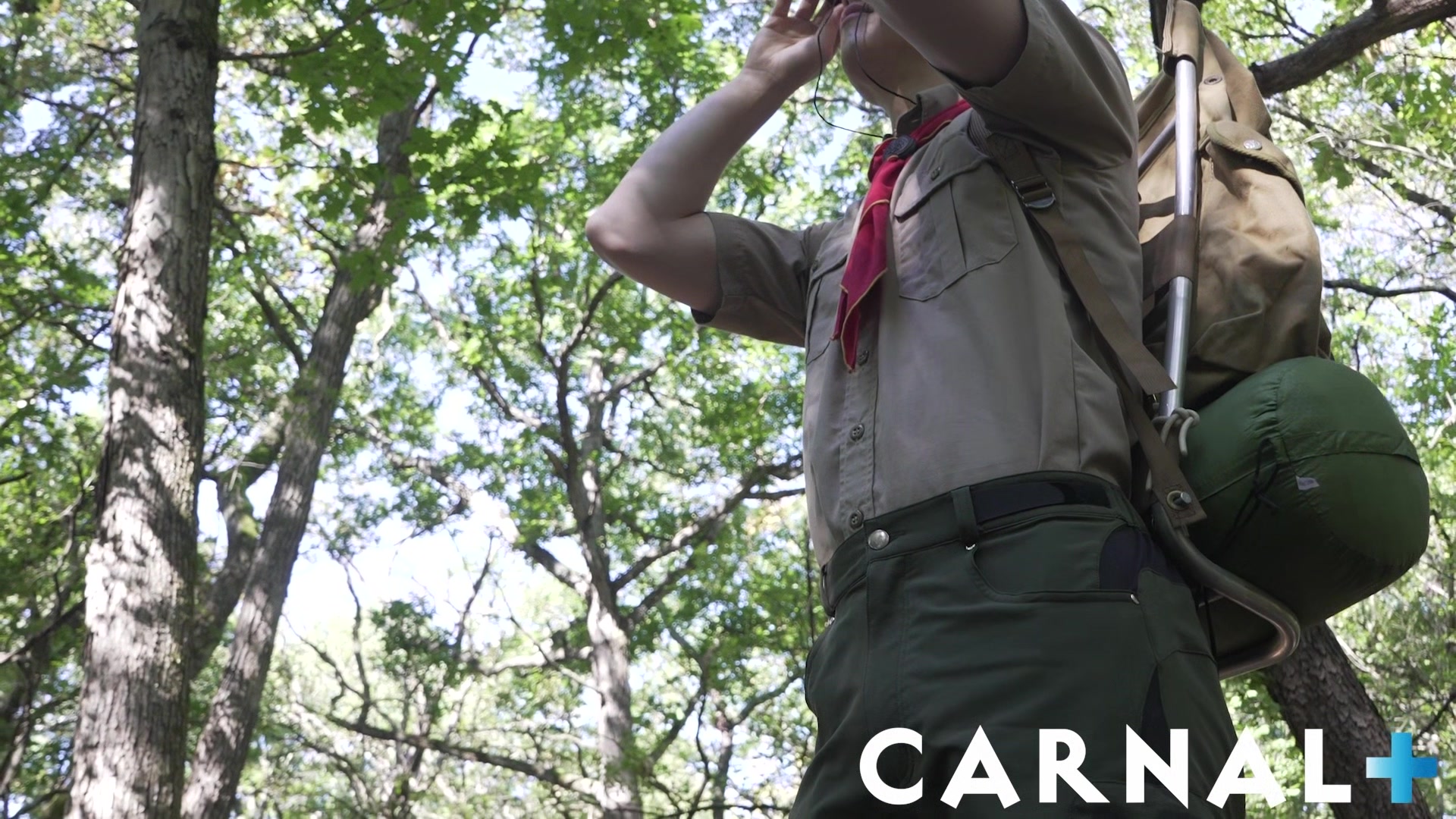 ScoutBoys Horny Troye Jacobs spies on scout and scoutmaster fucking