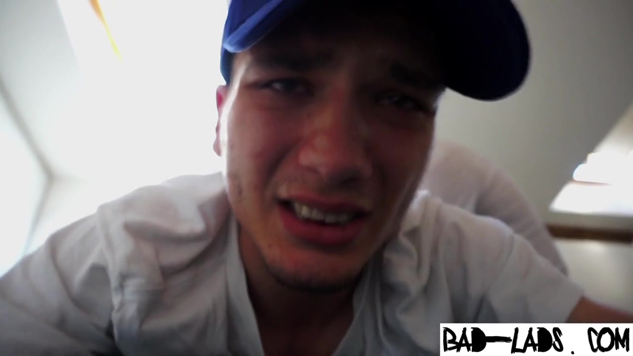 Teen boy's smooth ass goes over daddy's knee