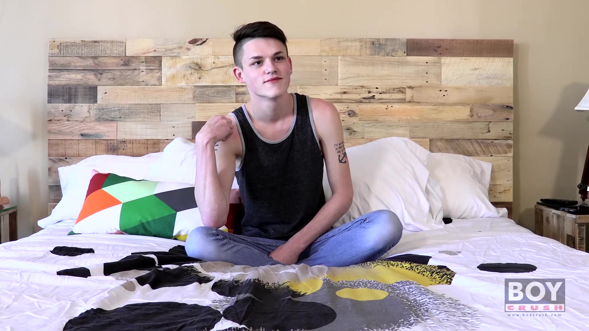 Tattooed Avery Jones Cant Stop Stroking His Massive Dick