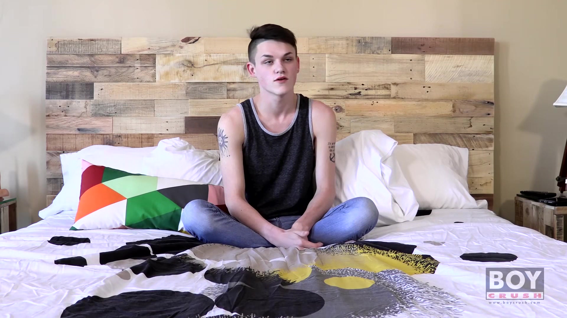 Tattooed Avery Jones Cant Stop Stroking His Massive Dick