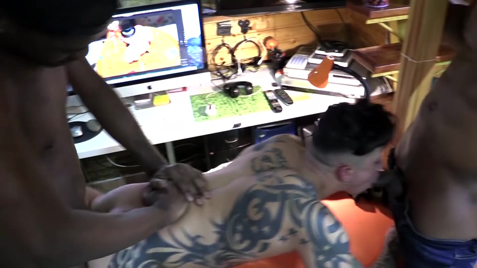 Freddy Salvador Got His Mouth And Ass Filled With Black Cock