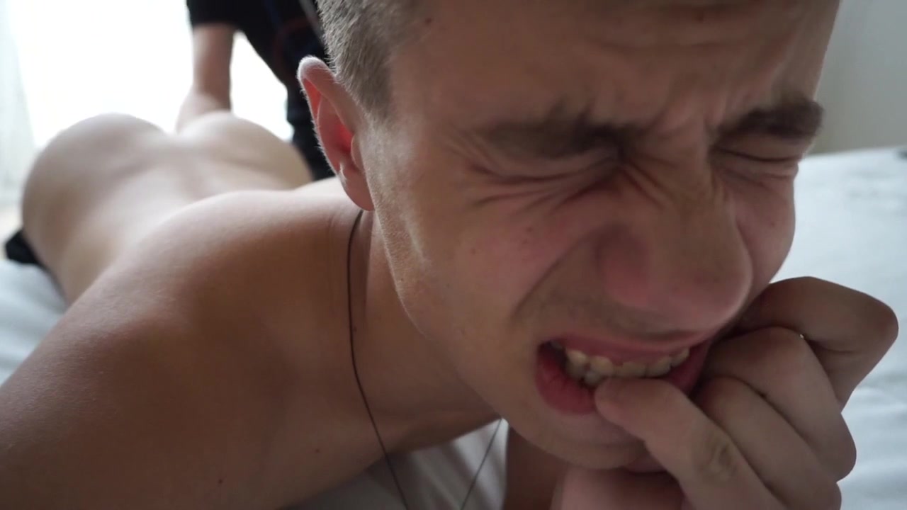 Boy with beautiful bubble bum shocked by 1st spanking