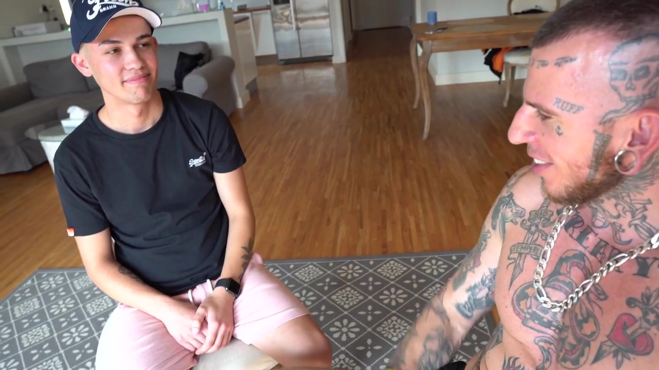 Tattooed Blond's First Time Fuck