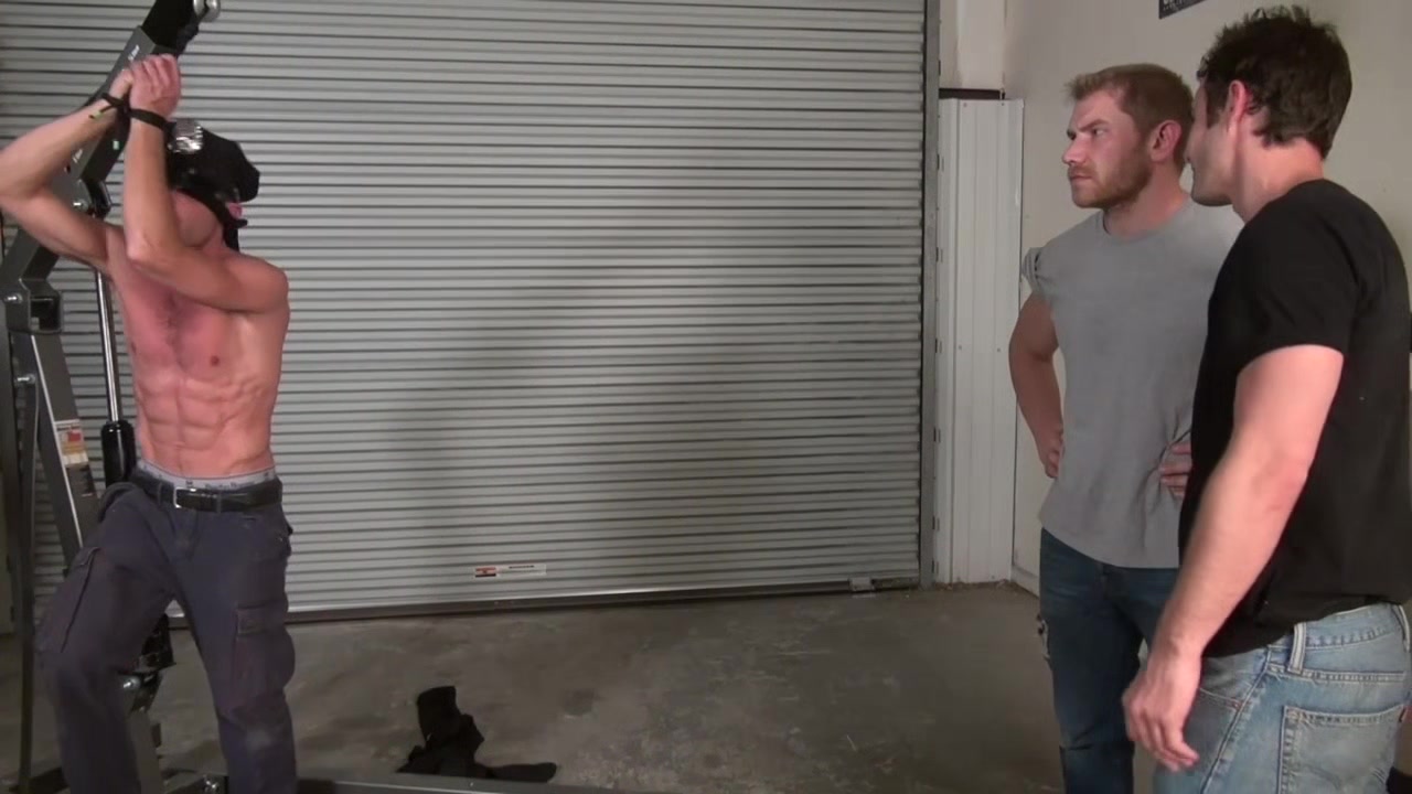 Bound Lance Hart Receives Footjob While Riding Dildo