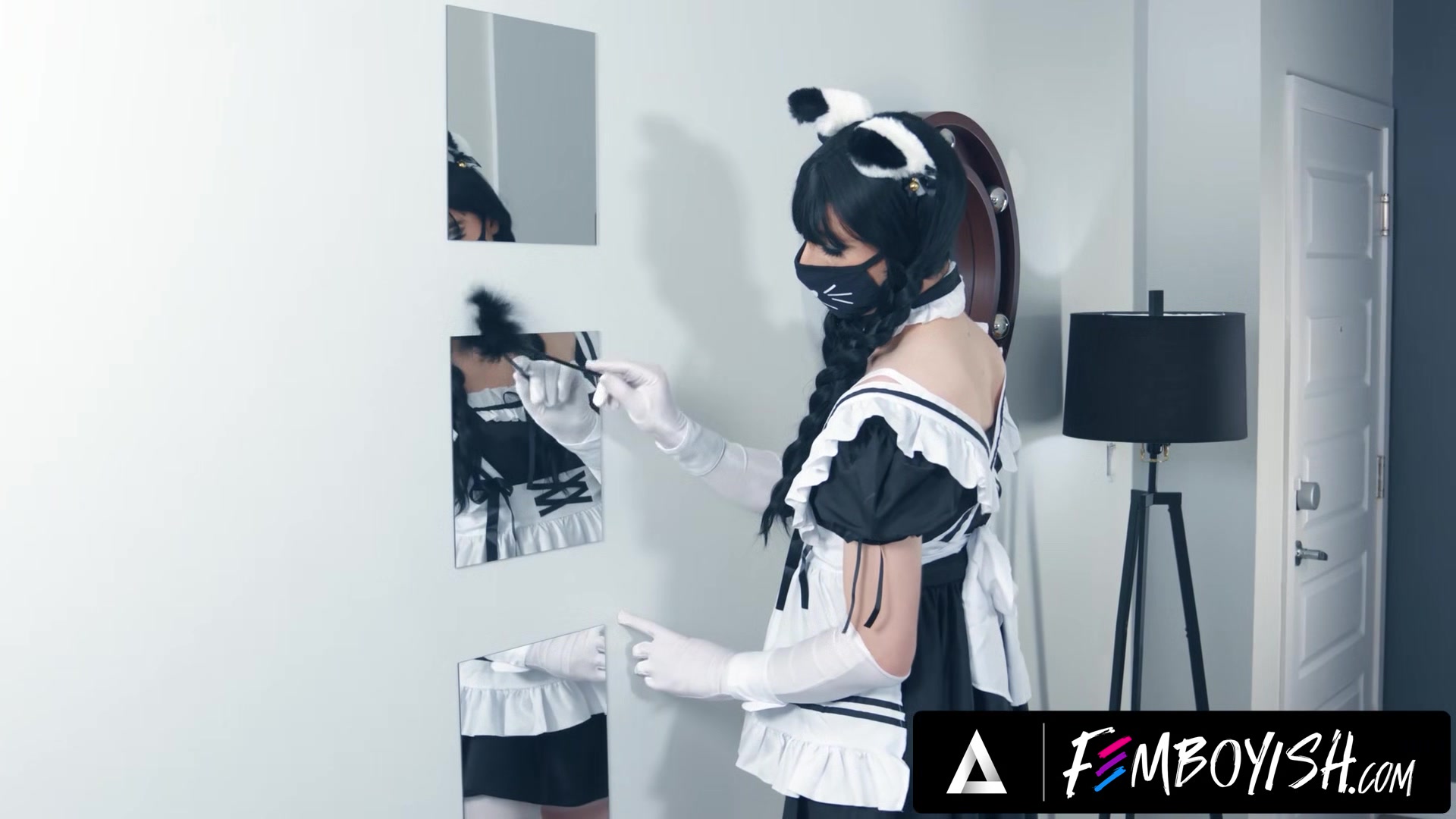 FEMBOYISH - Bad Femboy Maid Katie Lingerie Gets RAW DISCIPLINED By Upset Horny Boss Mateo Tomas