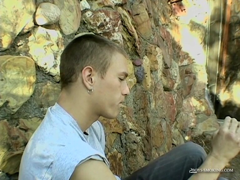 Skinny Yuri Smoke And Wanks His Boner Outdoors
