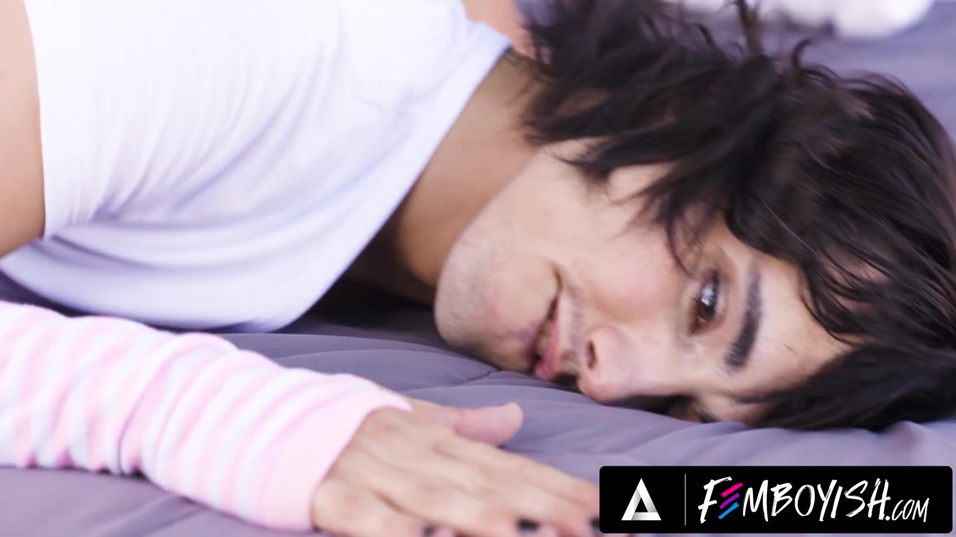 FEMBOYISH - Submissive Femboy Kayla La Soumise Lets College Stud Clark Delgaty RAIL His Ass