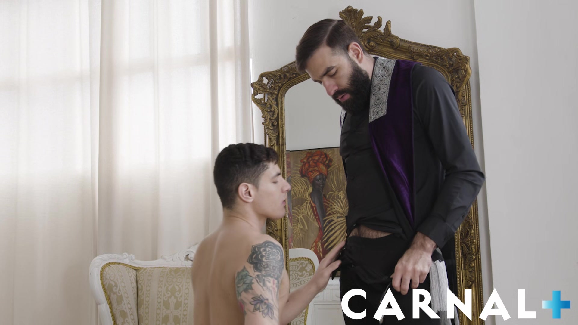 Staghomme Bastian Karim gets face fucked by hung Clergyman Leandro