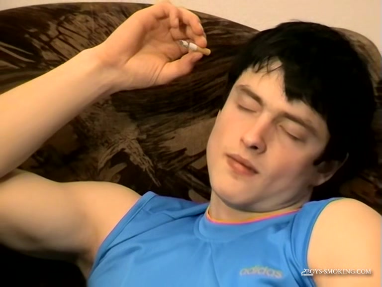 Handsome Gus Smoking And Wanking His Boner In The Sofa