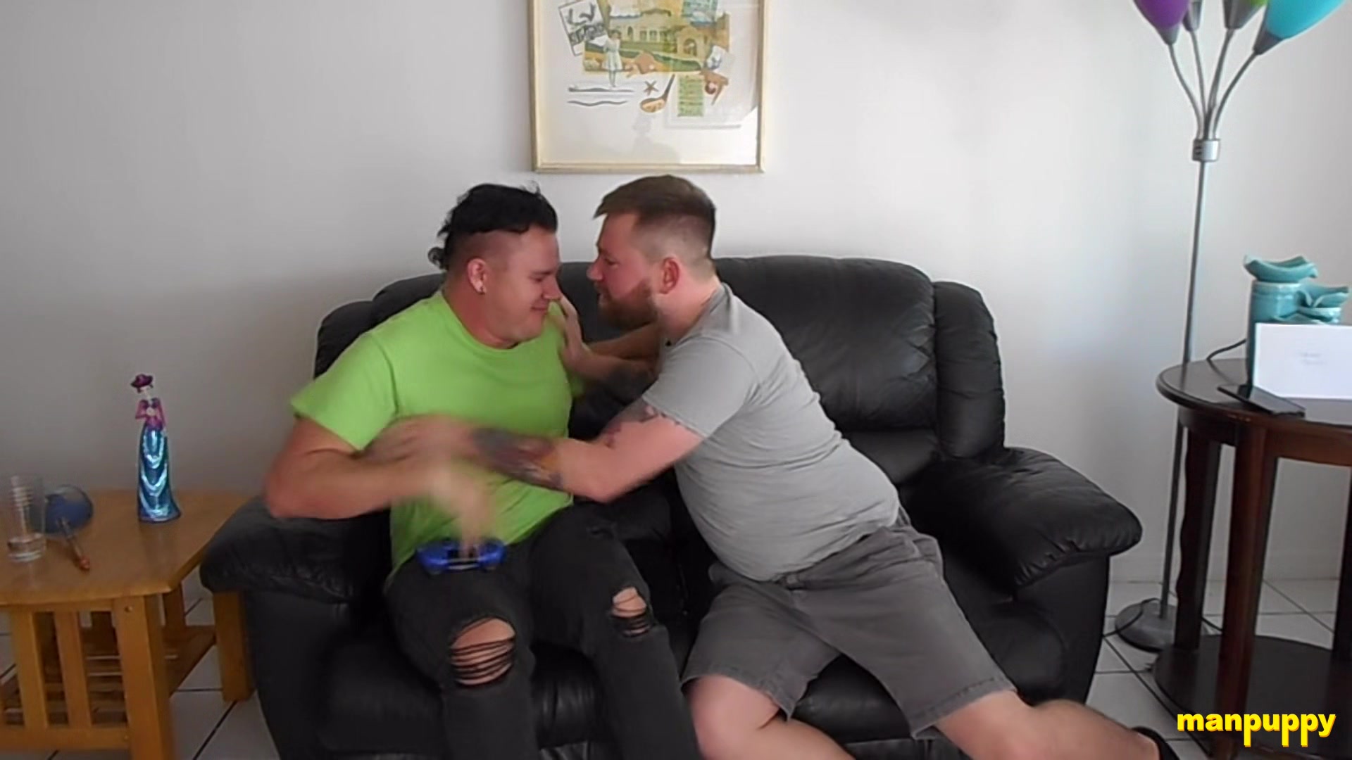 Spanking Slacker Step-Sons - Kaleb DeWulf, Leo Blue, Richard Lennox