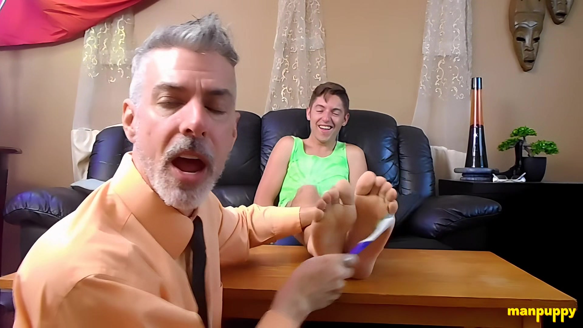 Professor Tickling Bound Twink Feet - Devin Jones & Richard Lennox