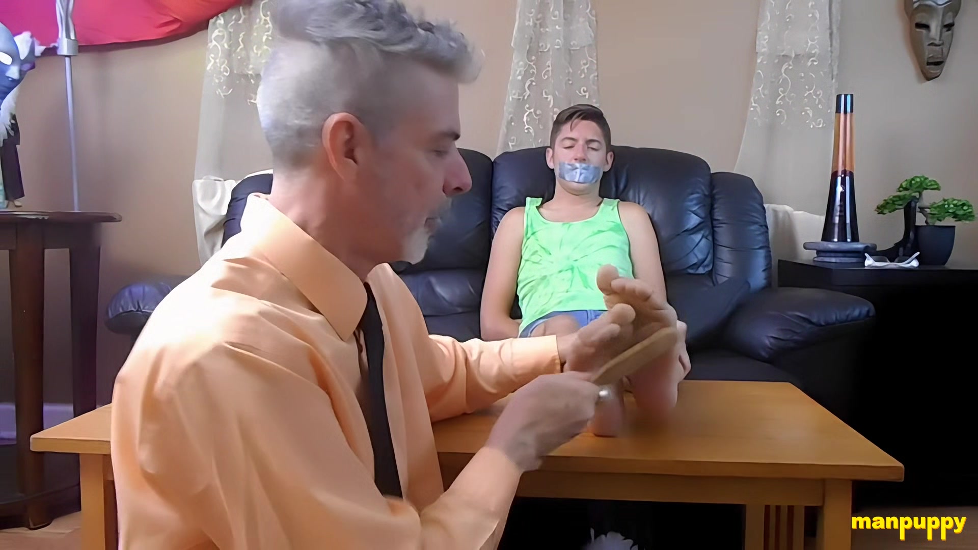 Professor Tickling Bound Twink Feet - Devin Jones & Richard Lennox