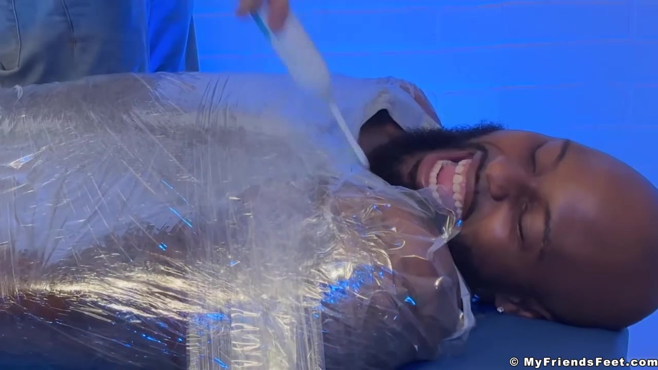 Hairy Dallas Experienced Feet Tickles While Wrapped