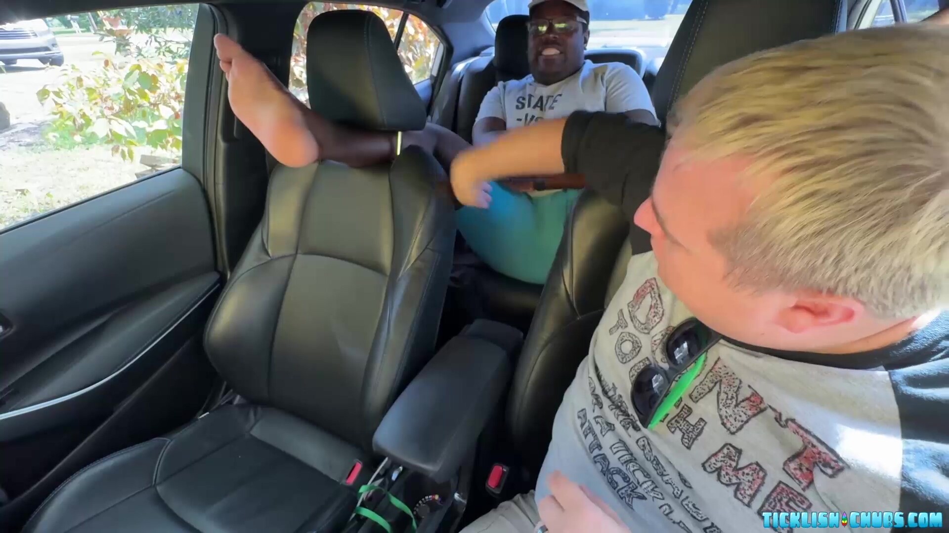 Black Bear Aaron Giggles Hard While Matt Tickles Him