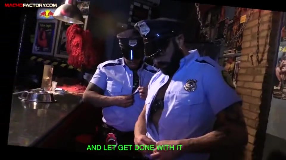 Cops fucking in a sex bar - Police Double Fuck
