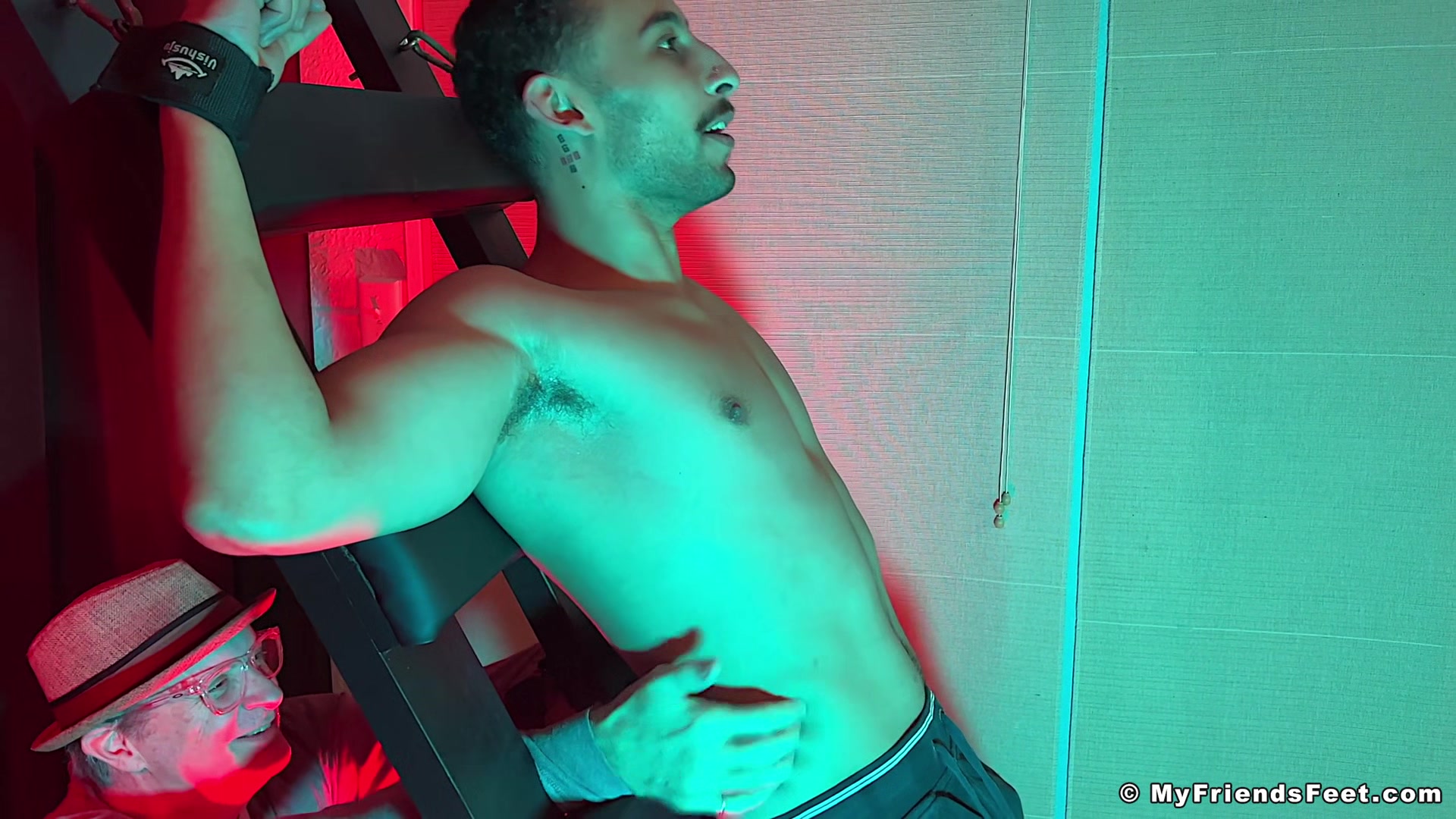Luca on the Tickling Rack - Luca