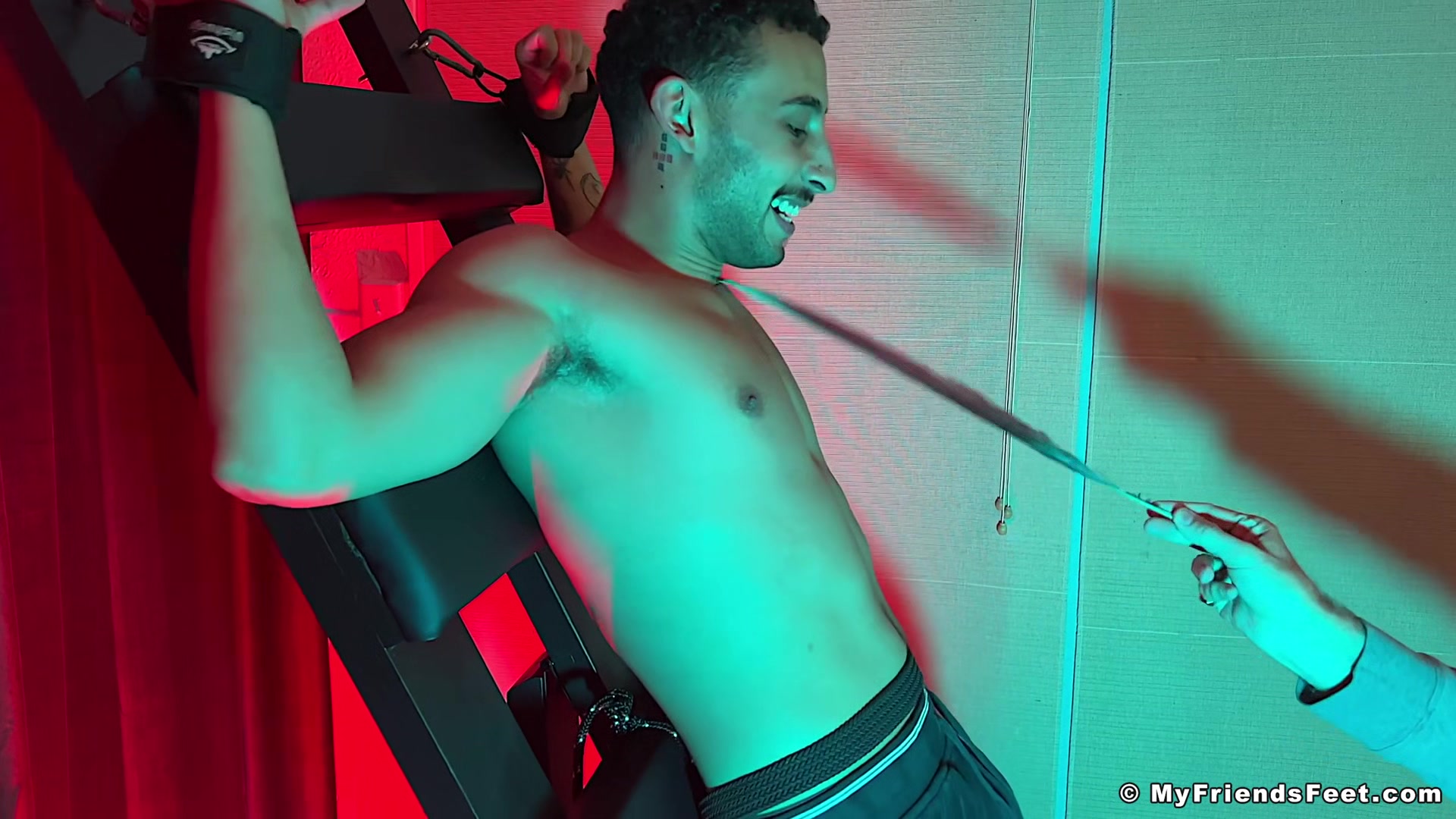 Luca on the Tickling Rack - Luca