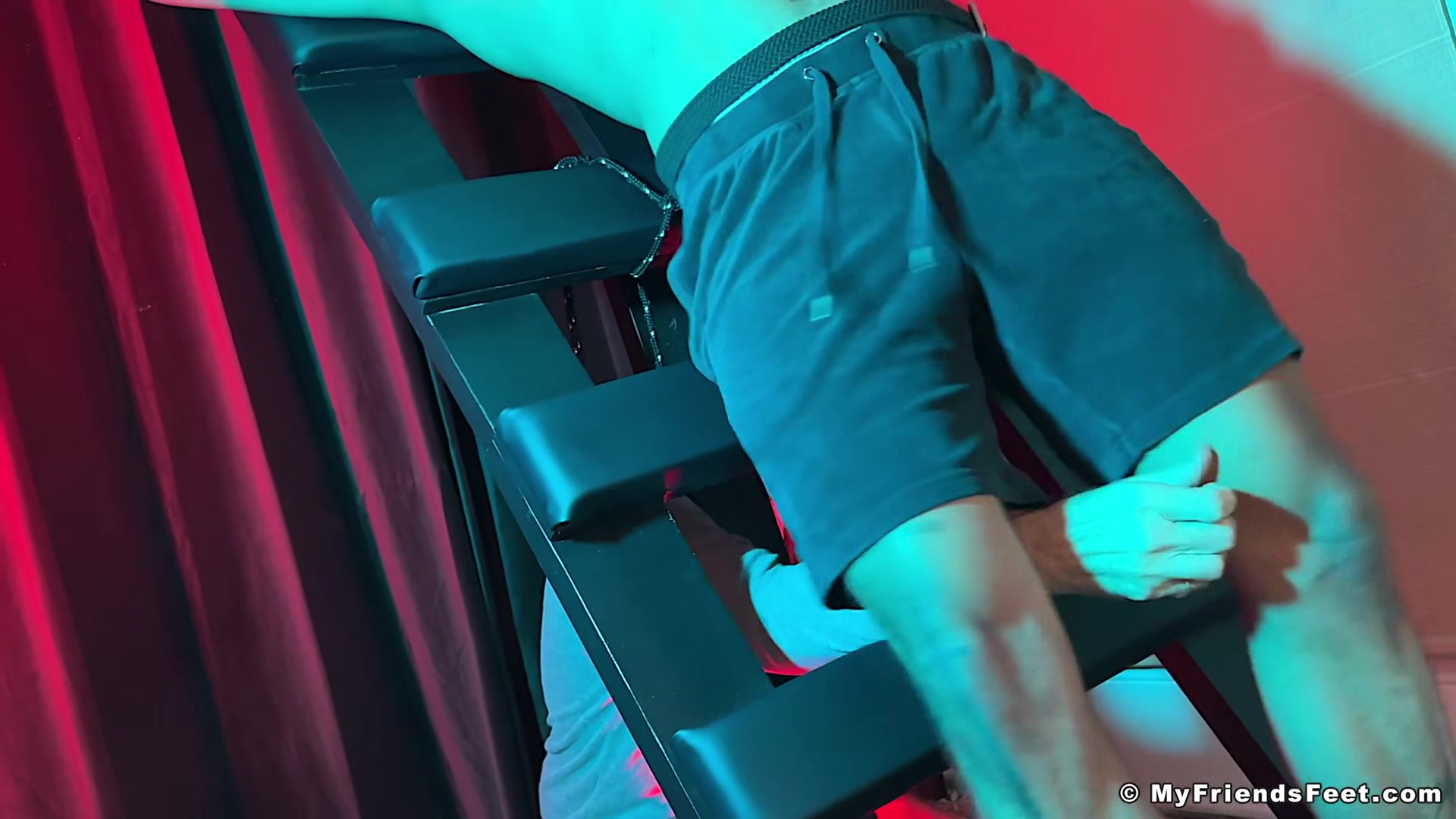 Luca on the Tickling Rack - Luca